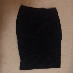 Plain black pencil skirt